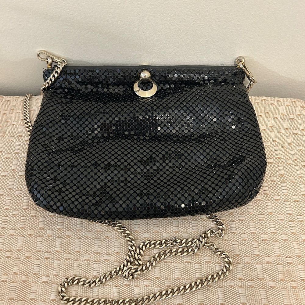 Vintage 70’s Whiting & Davis black Shoulder Bag